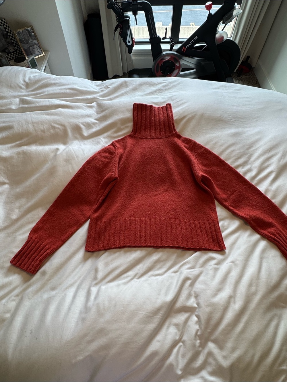J. Crew Orange Ribbed Turtleneck Sweater